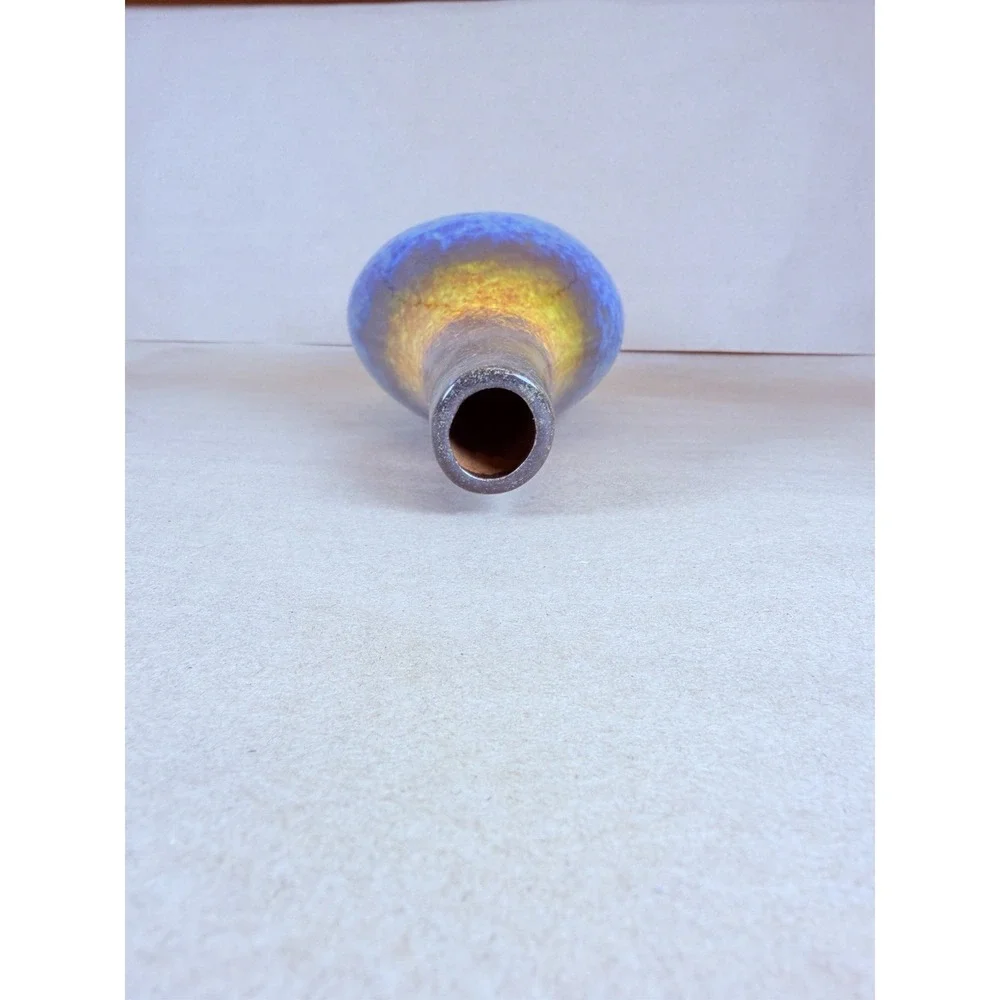 Blue Brown Reactive Glaze Ceramic Vase 12